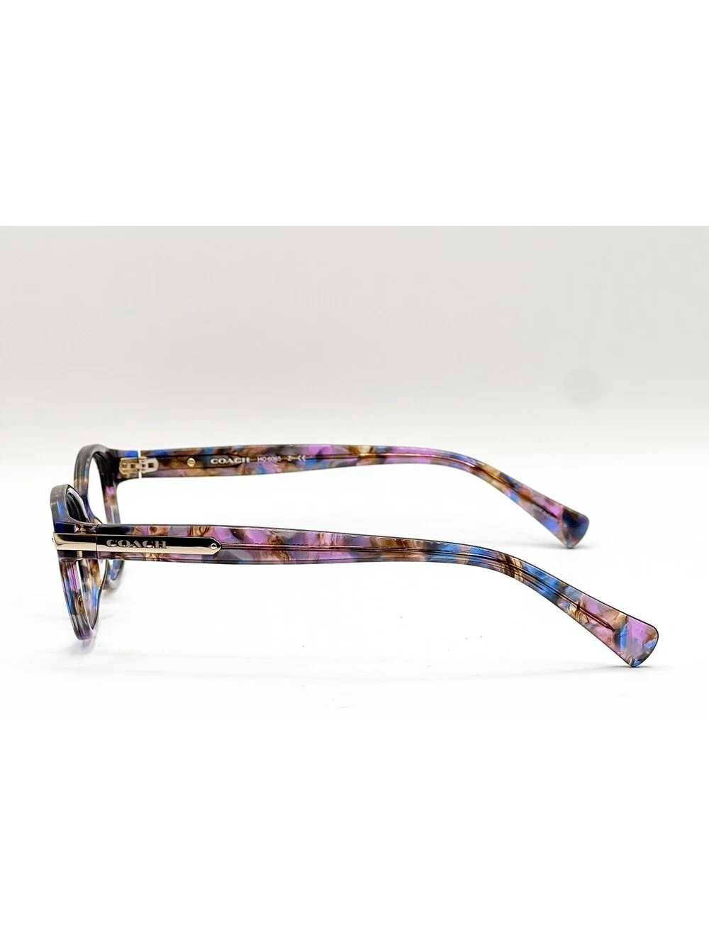 Coach HC 6065 5288 Confetti Purple Tortoise Full Rim Eyeglass Frames 51-17-135